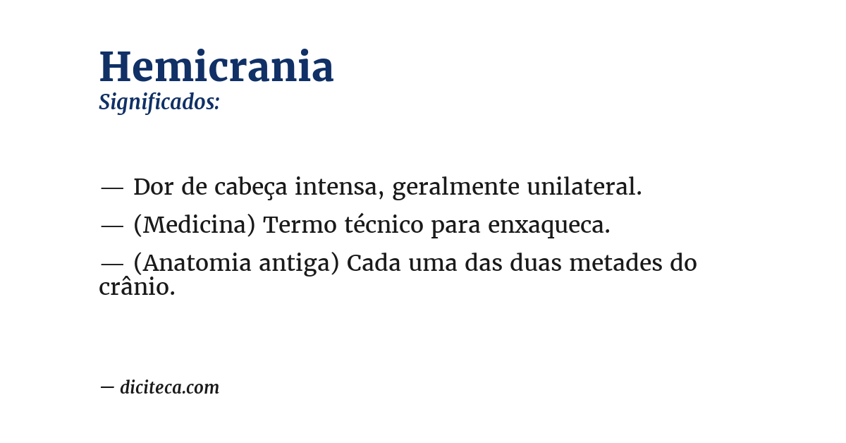 Significado de hemicrania