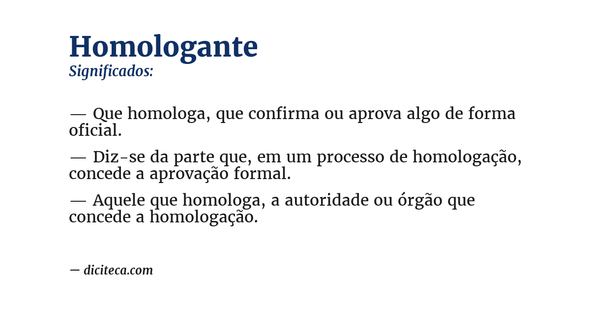 Significado de homologante