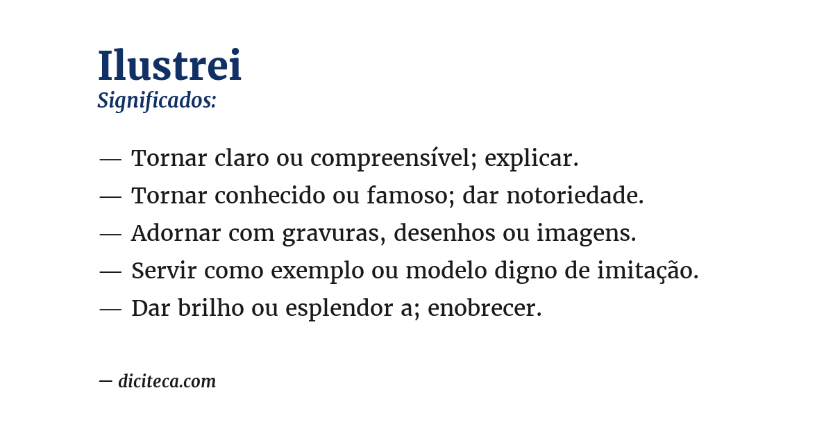 Significado de ilustrei
