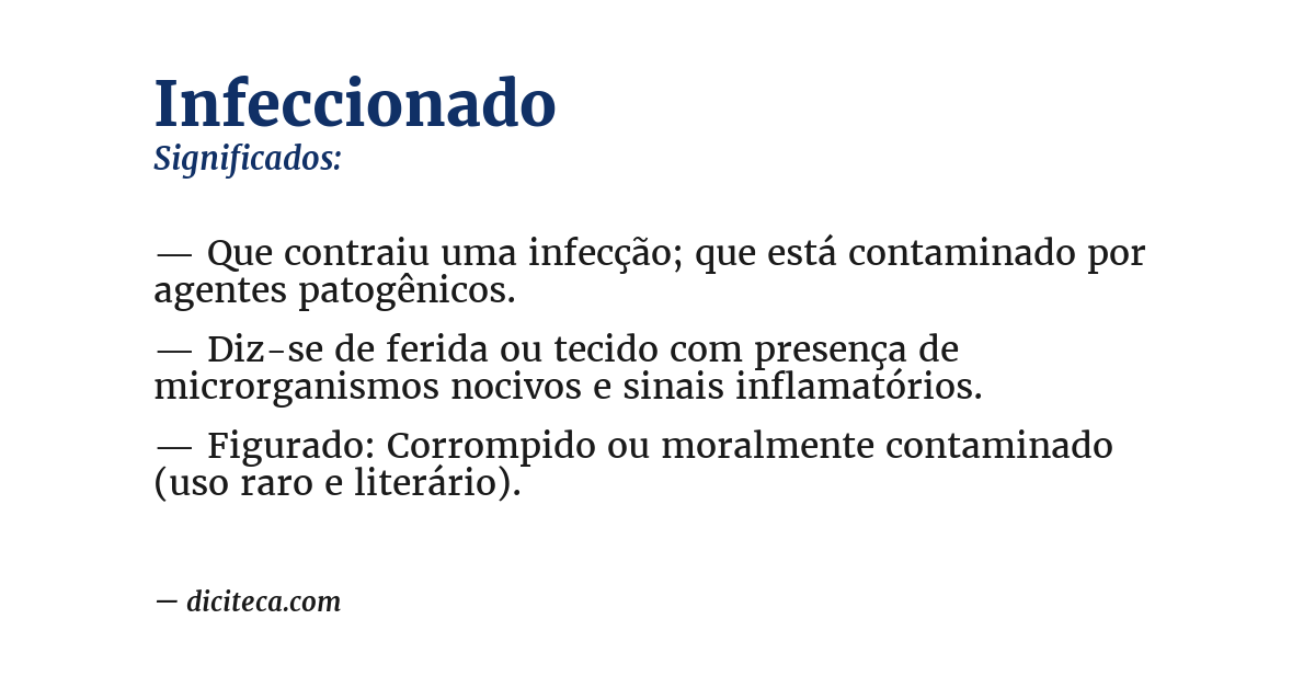 Significado de infeccionado