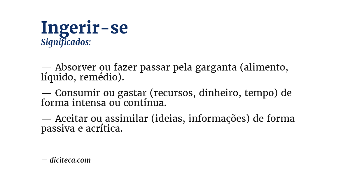 Significado de ingerir-se
