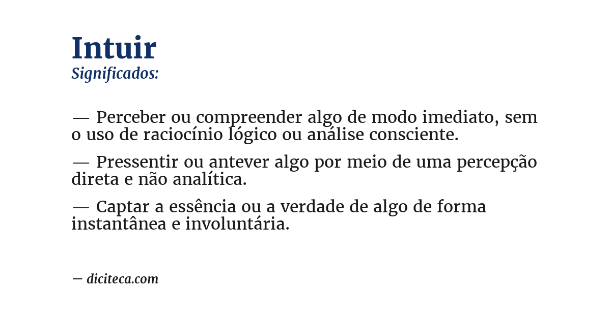 Significado de intuir