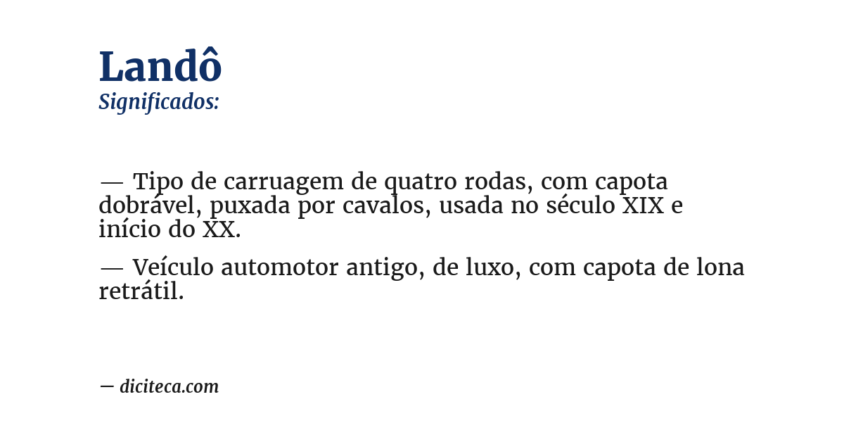 Significado de landô