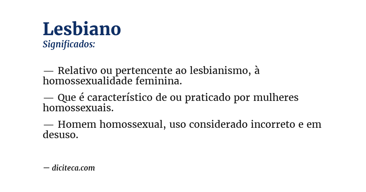 Significado de lesbiano