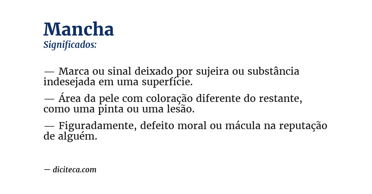 Significado de mancha