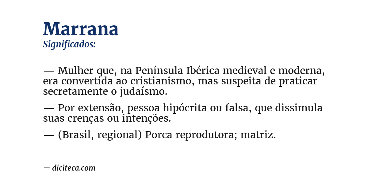 Significado de marrana