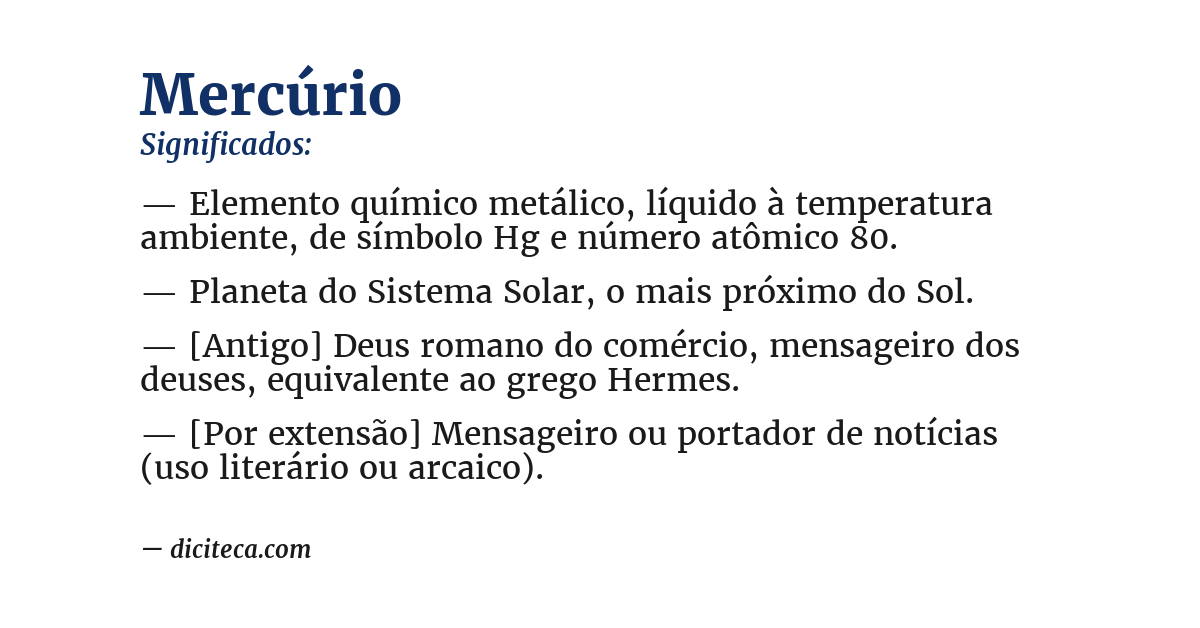Significado de mercúrio
