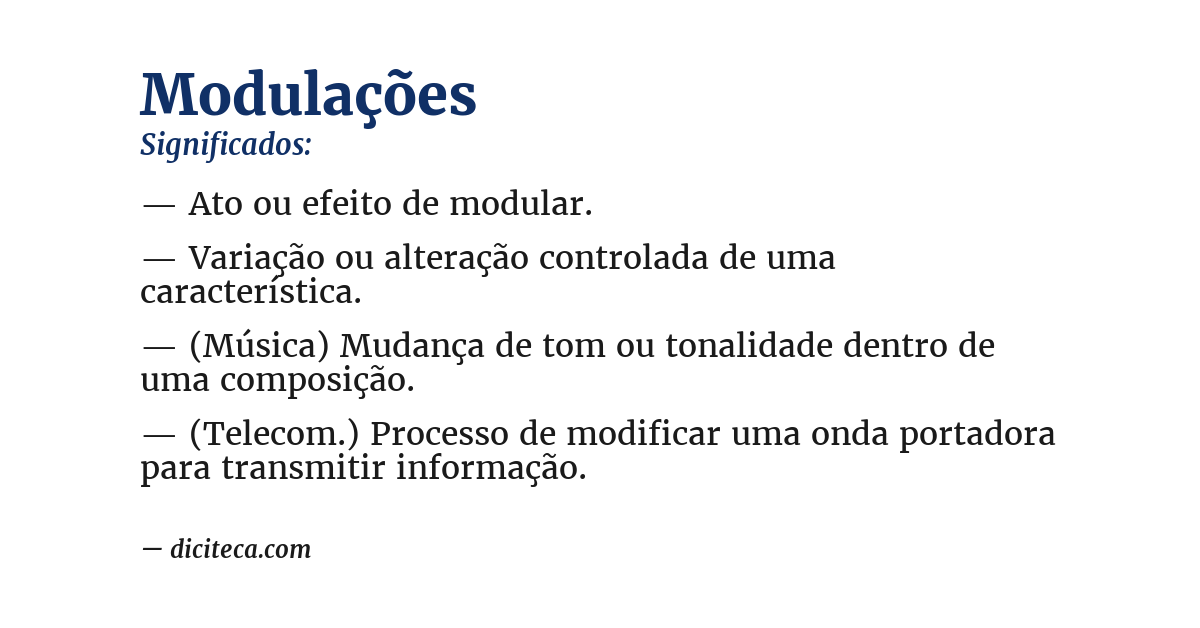 Significado de modulações