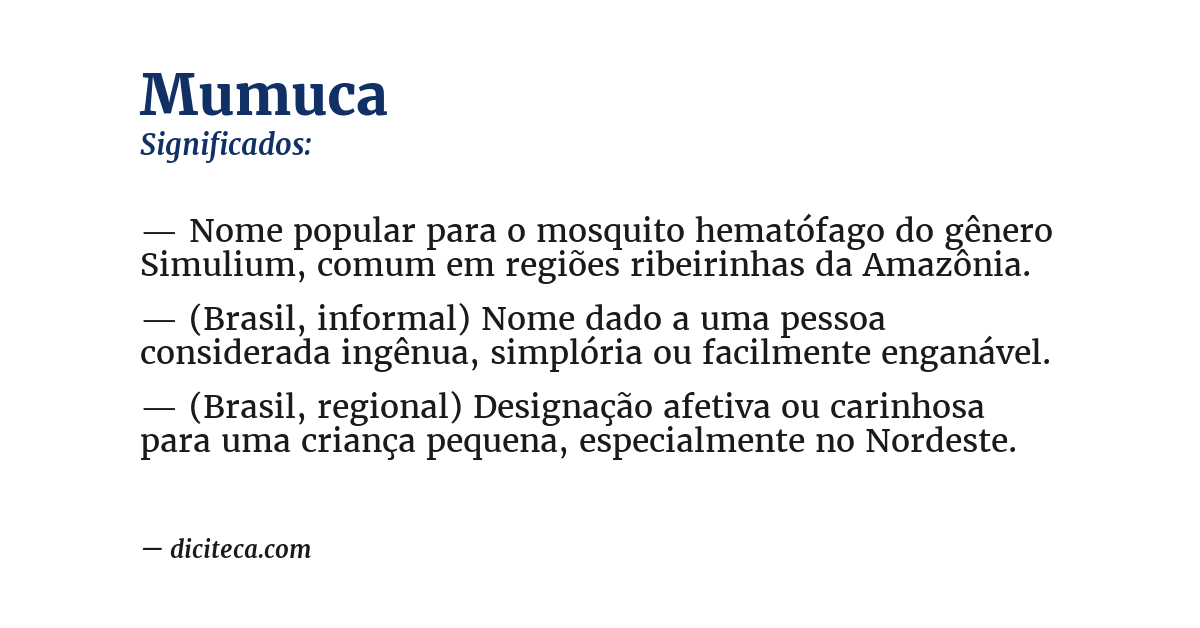 Significado de mumuca