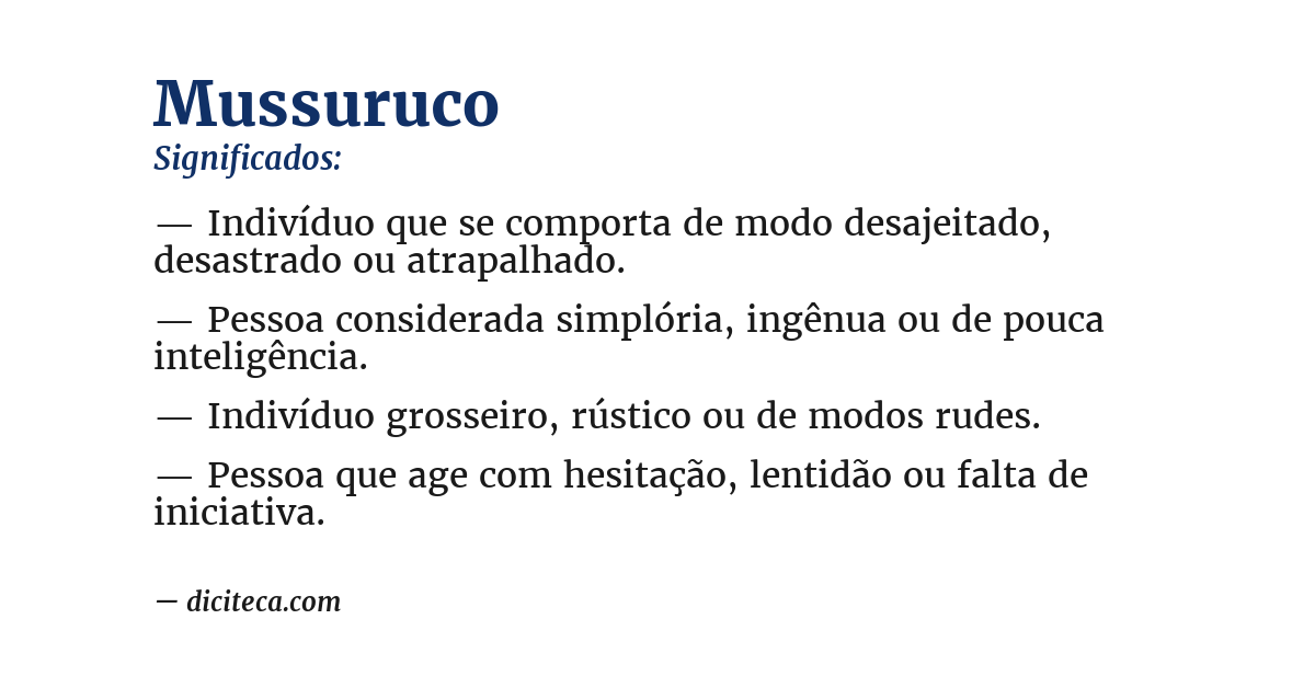 Significado de mussuruco