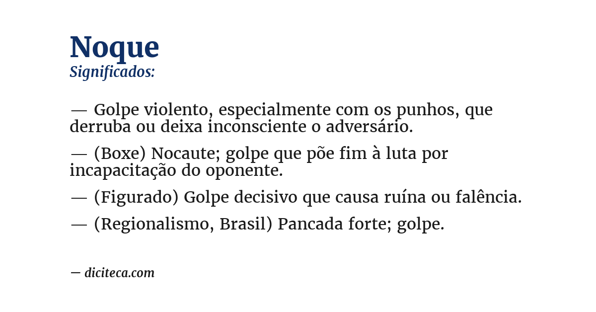 Significado de noque