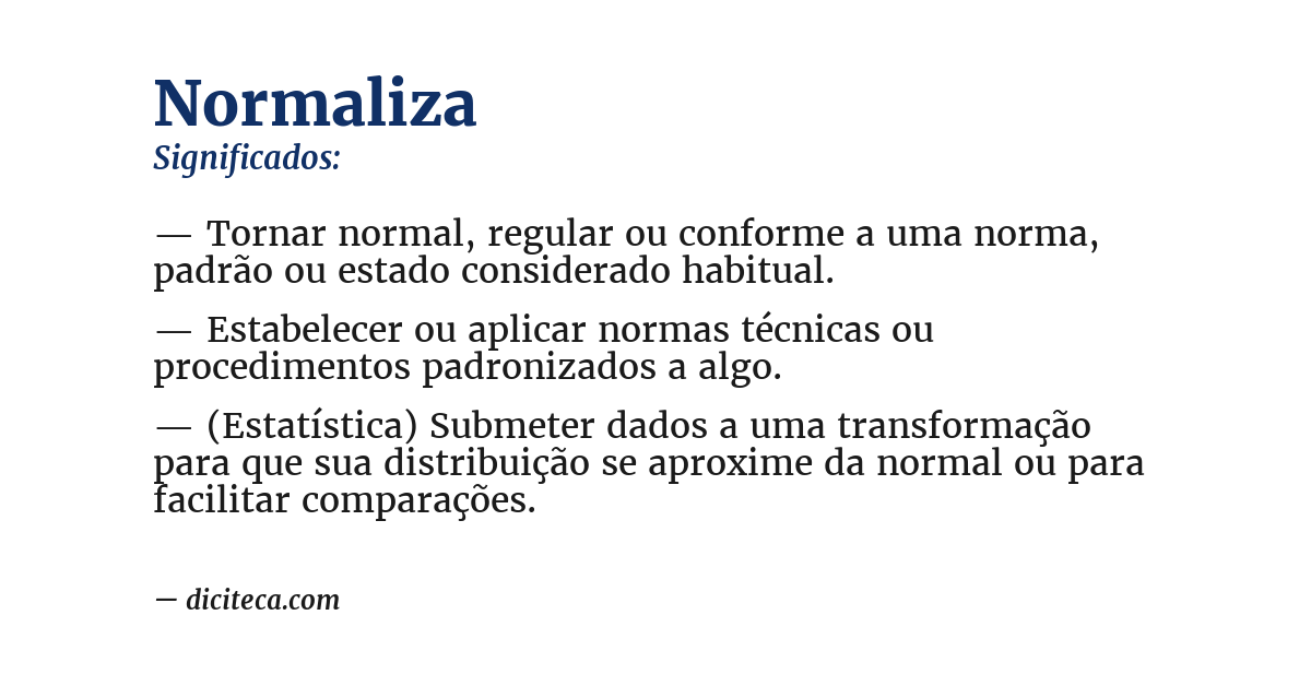 Significado de normaliza