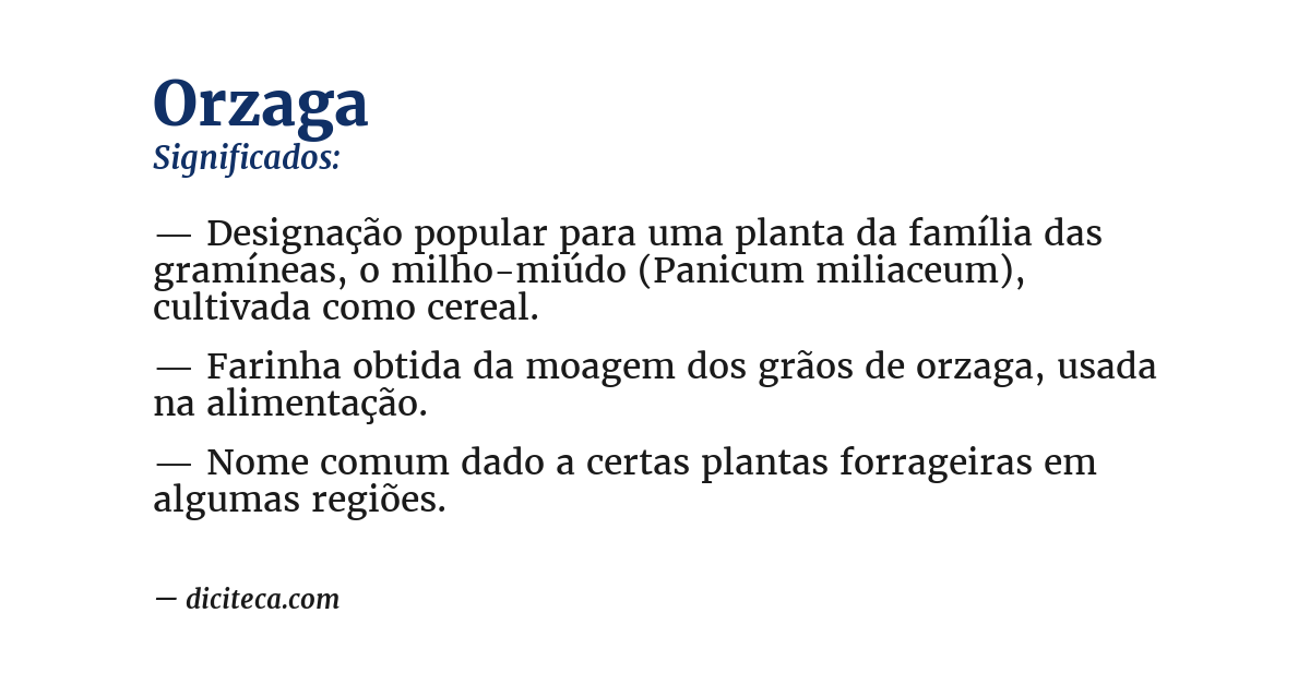 Significado de orzaga