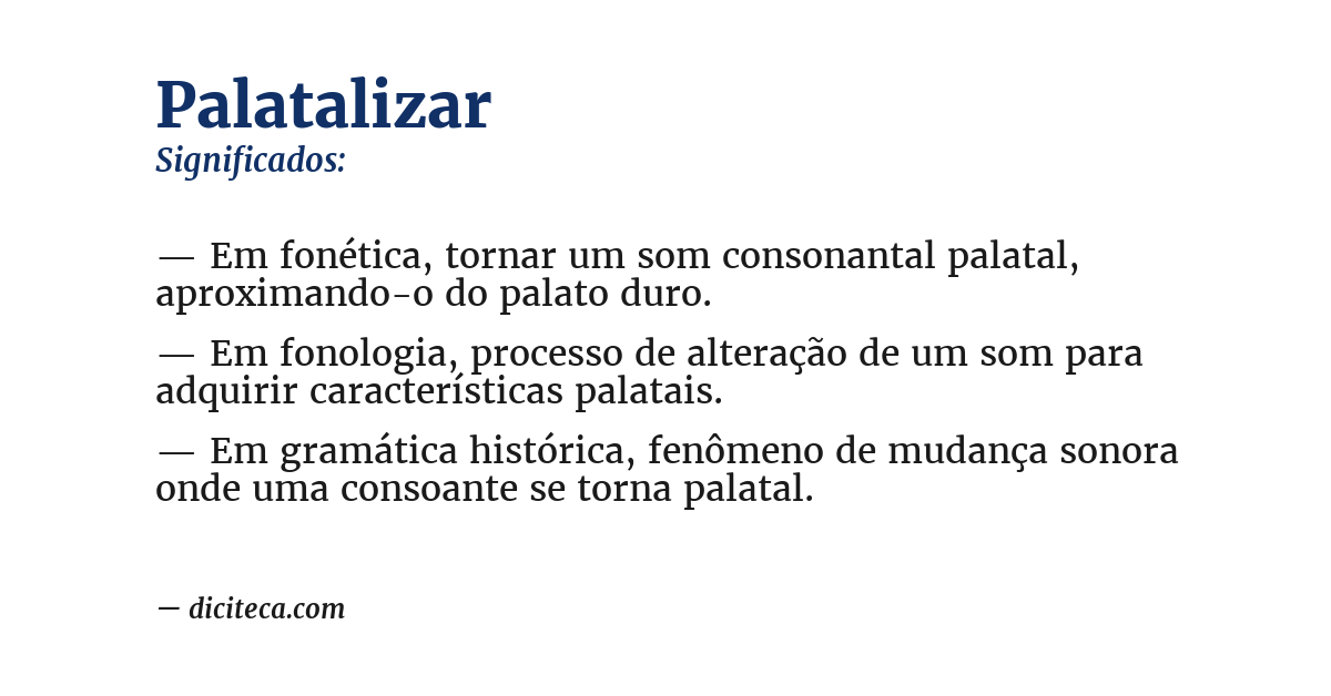 Significado de palatalizar