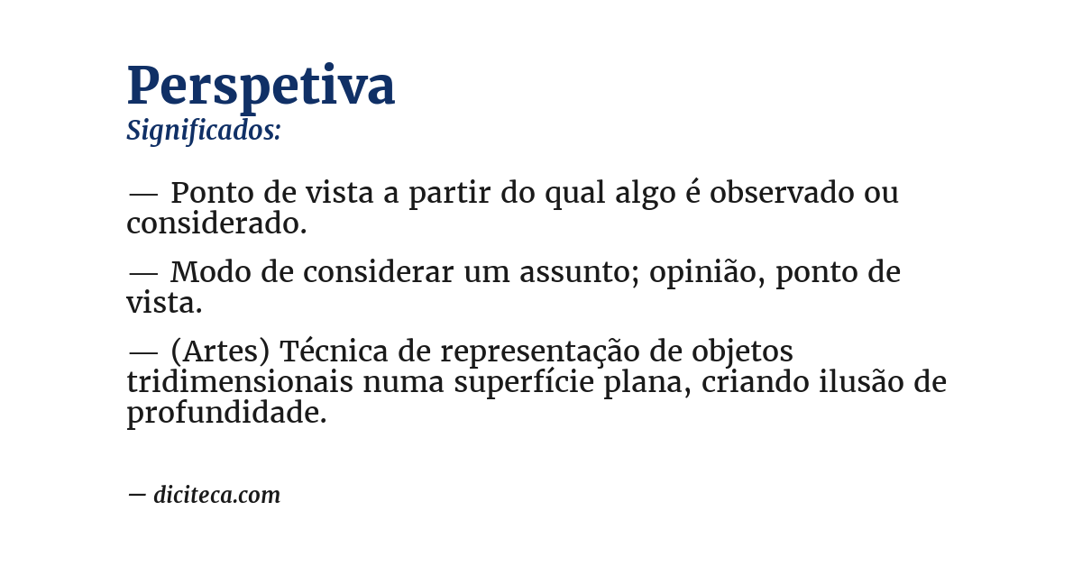 Significado de perspetiva