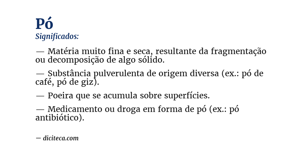 Significado de pó