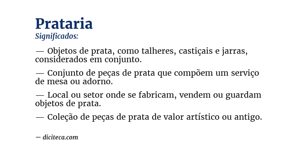 Significado de prataria