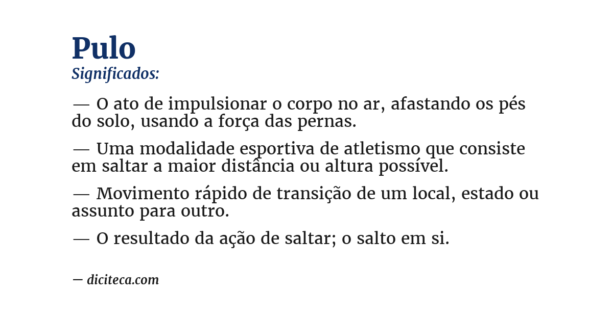 Significado de pulo