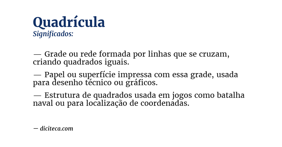 Significado de quadrícula