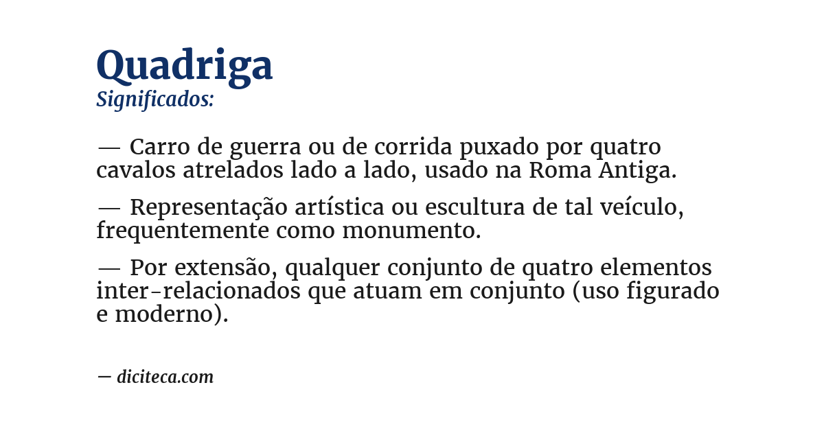 Significado de quadriga