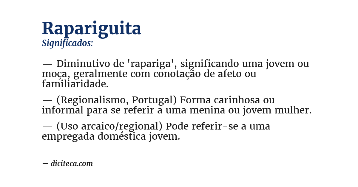 Significado de rapariguita