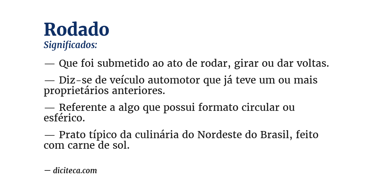 Significado de rodado