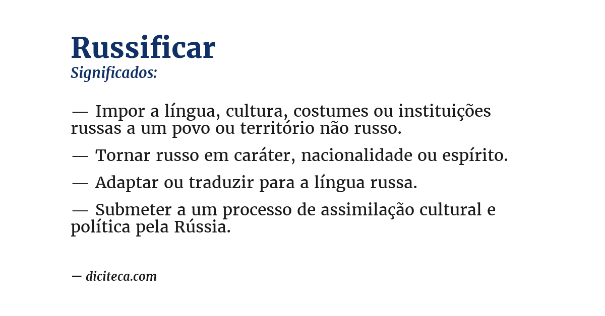 Significado de russificar