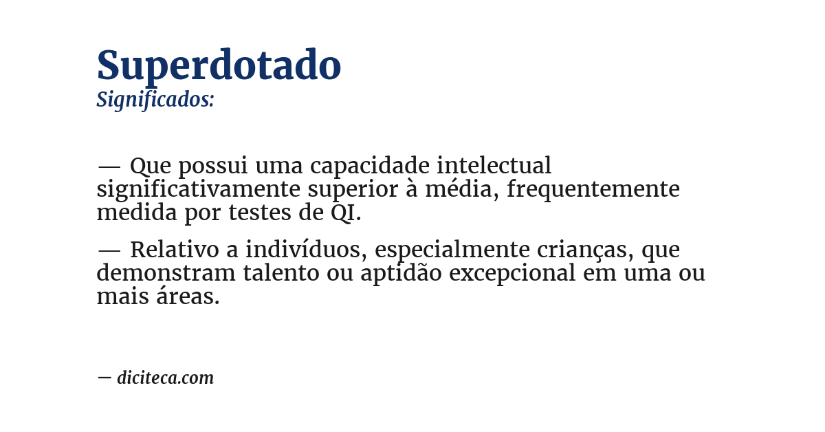 Significado de superdotado