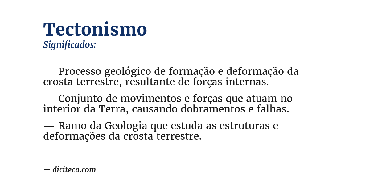 Significado de tectonismo