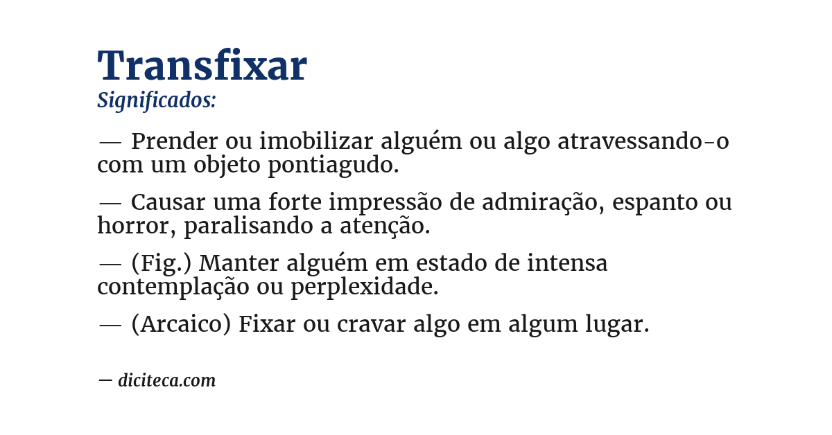Significado de transfixar