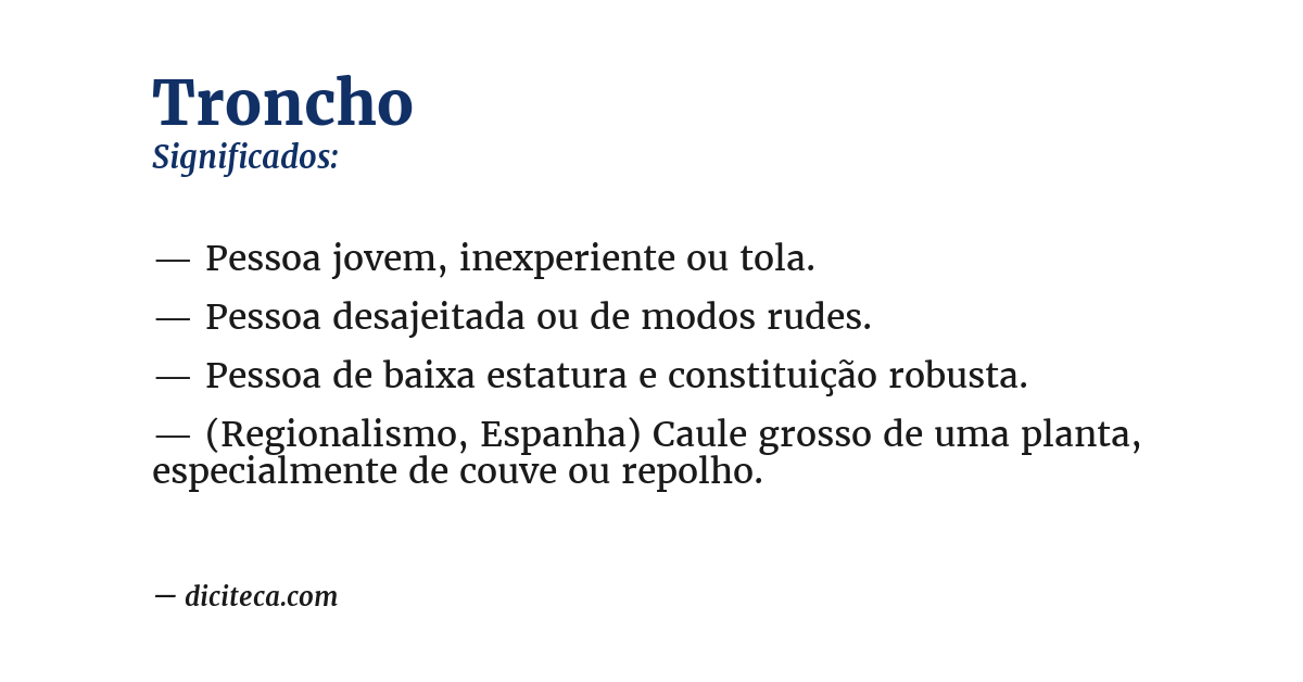 Significado de troncho