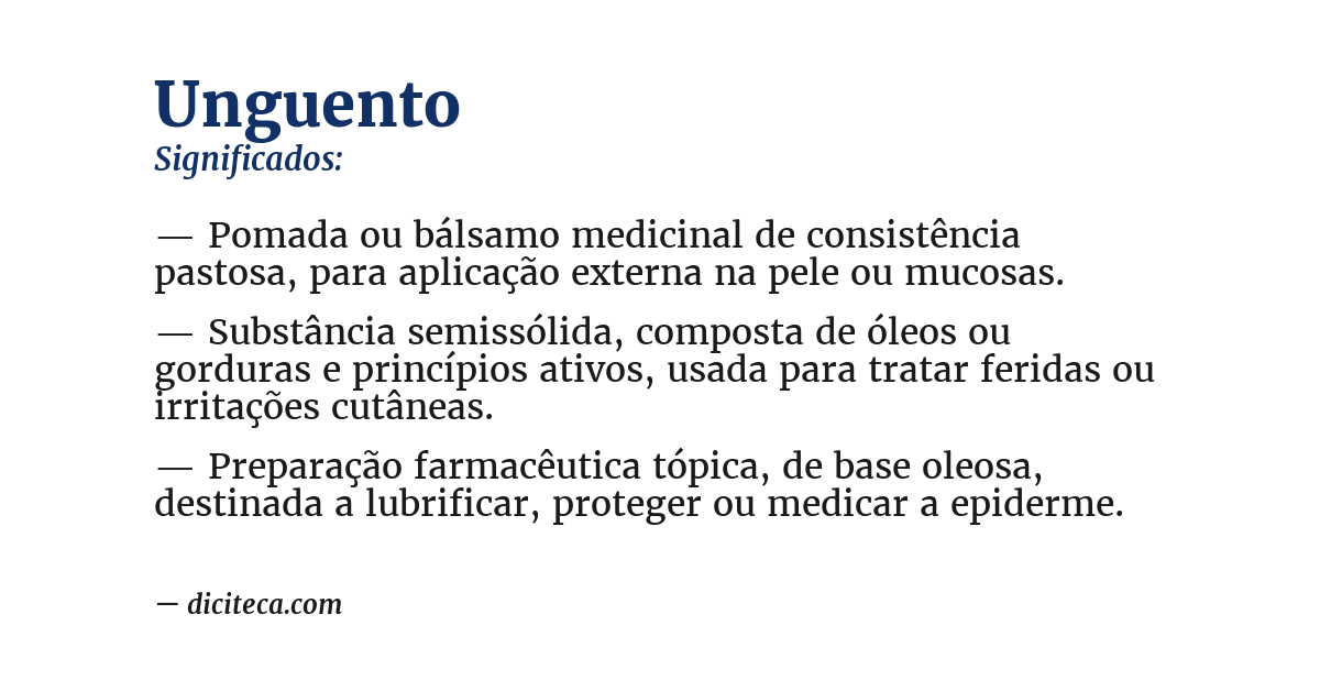 Significado de unguento