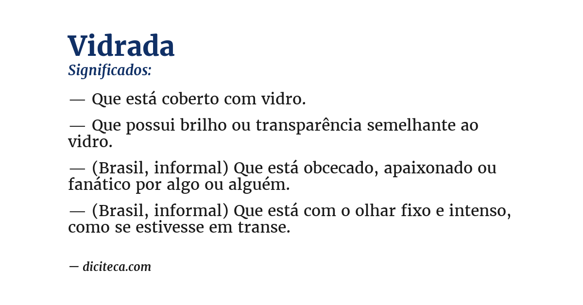 Significado de vidrada