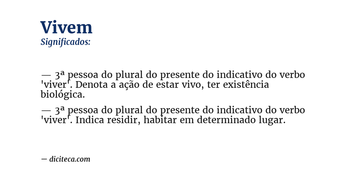 Significado de vivem