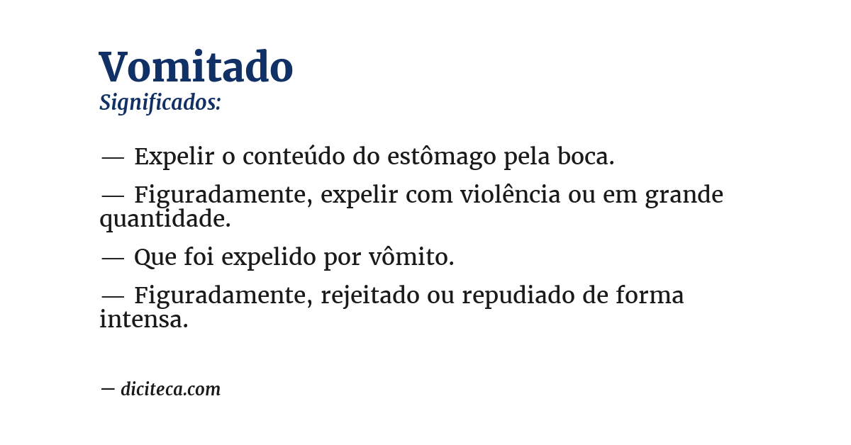 Significado de vomitado
