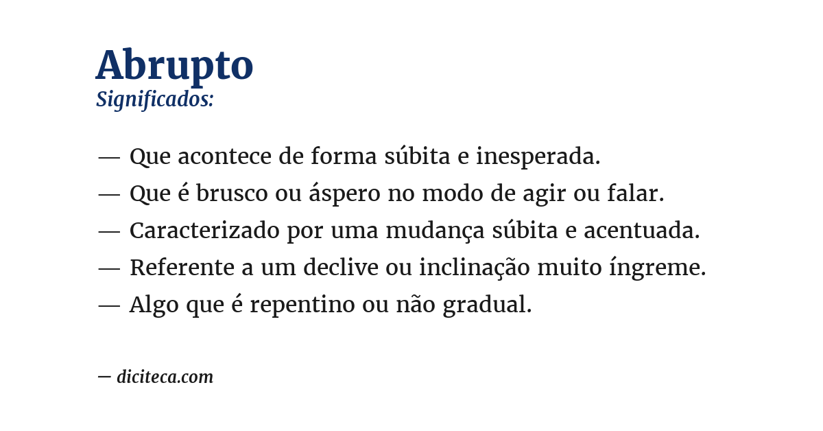 Significado de abrupto