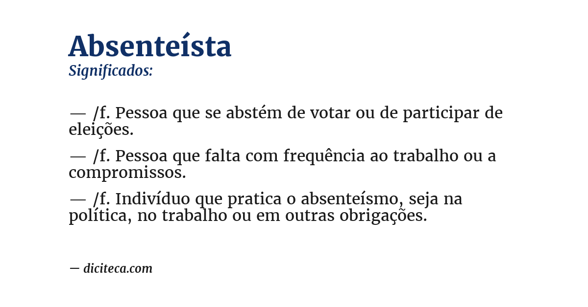 Significado de absenteísta