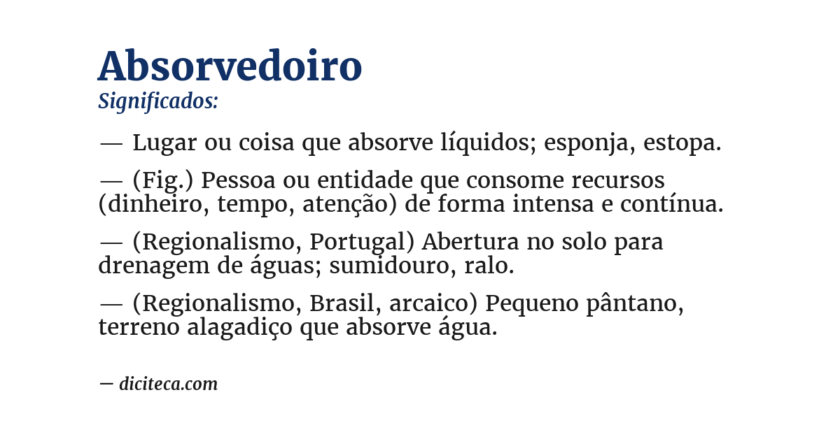 Significado de absorvedoiro