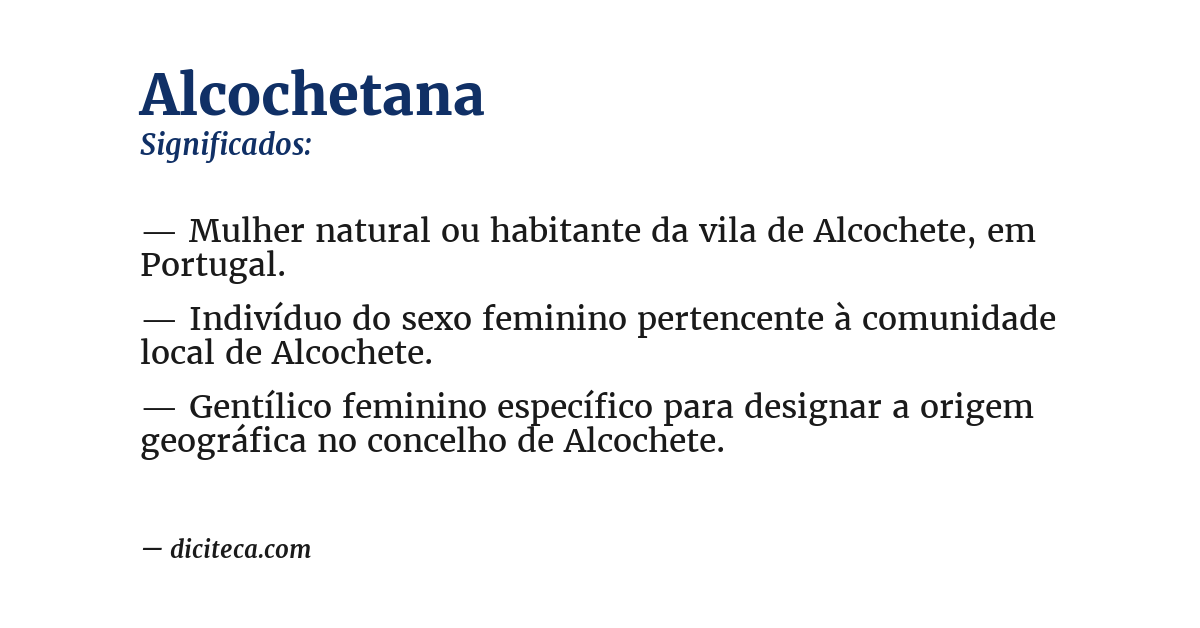 Significado de alcochetana