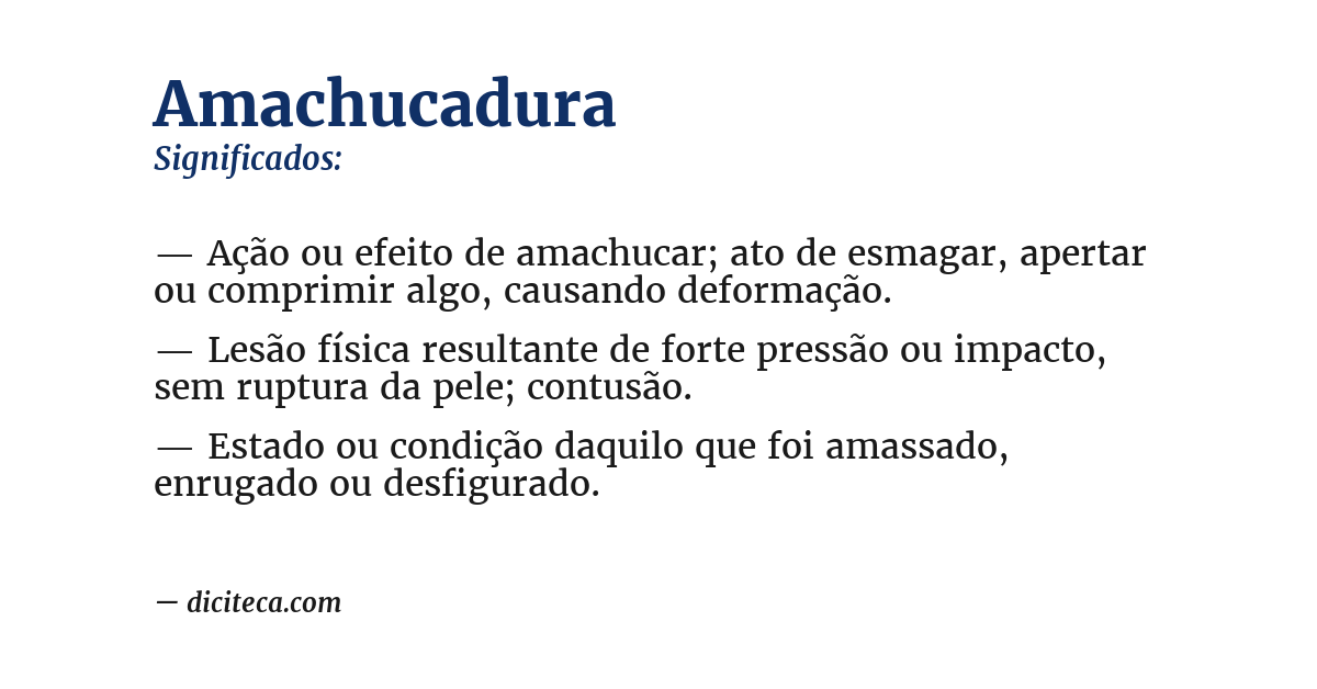 Significado de amachucadura