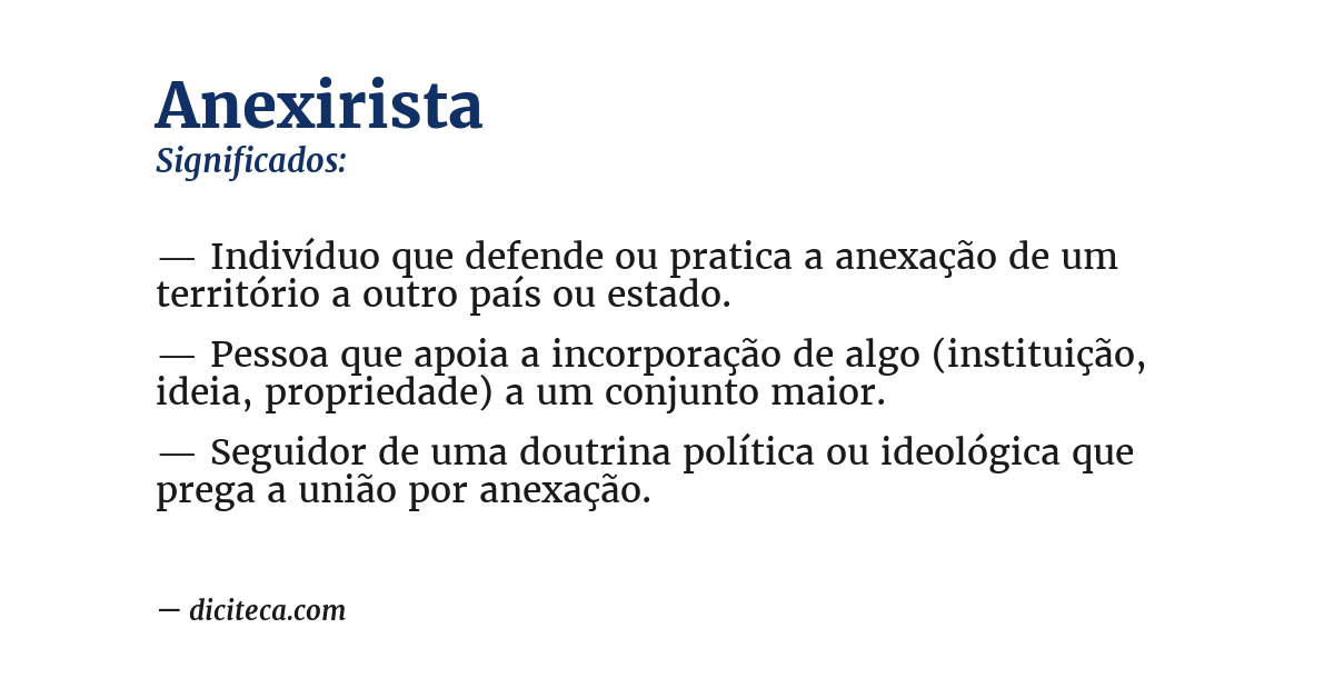 Significado de anexirista