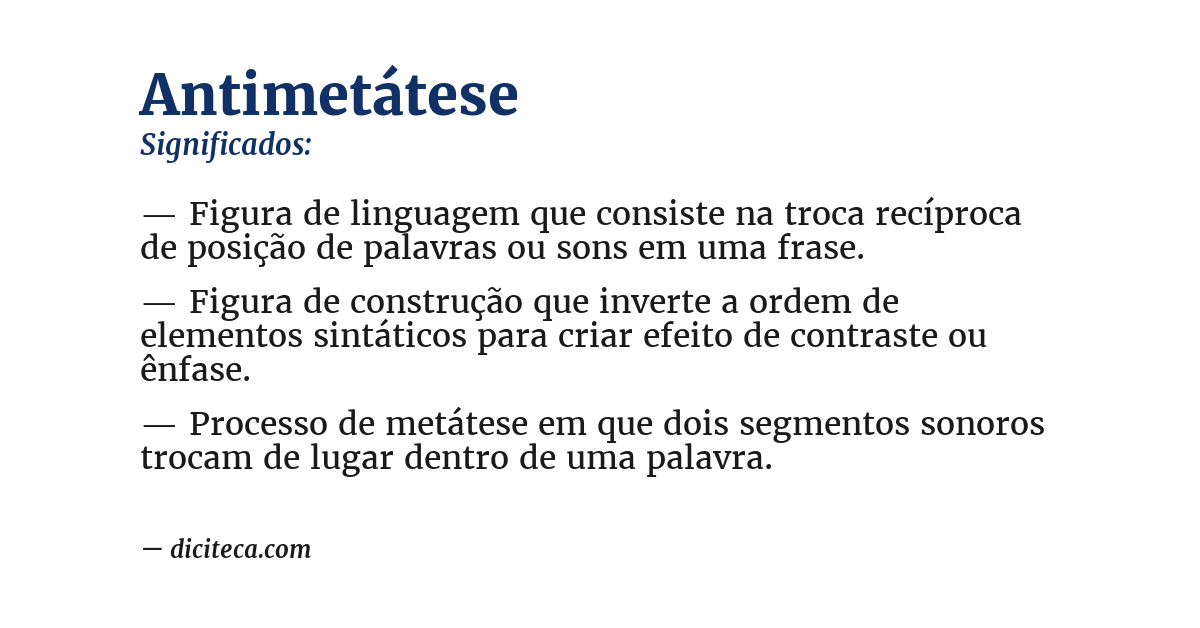 Significado de antimetátese