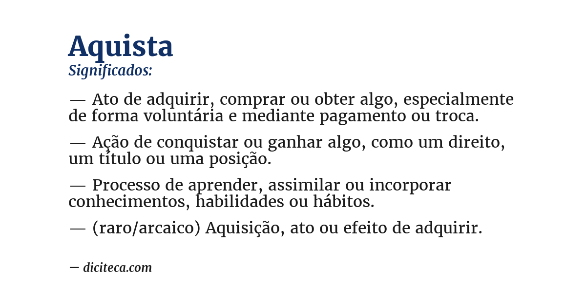 Significado de aquista