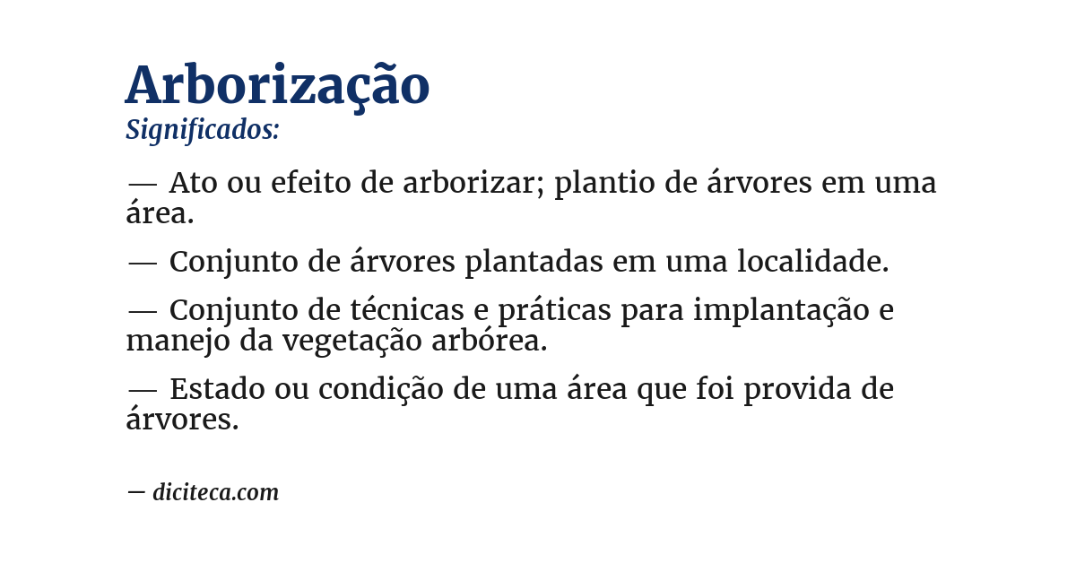 Significado de arborização