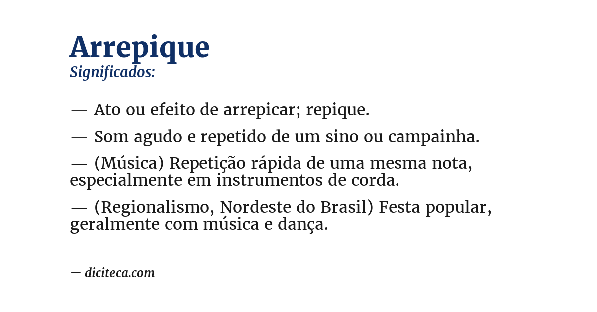 Significado de arrepique