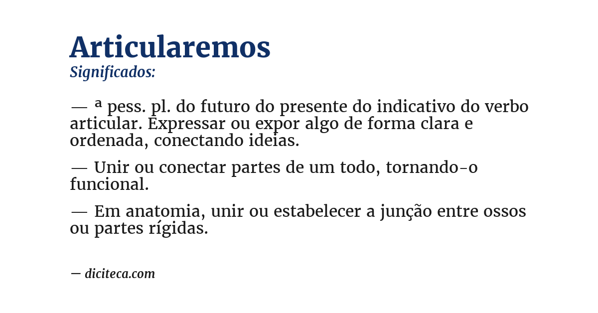 Significado de articularemos