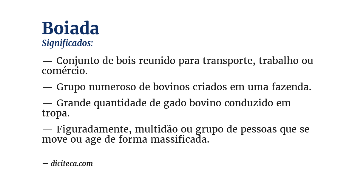Significado de boiada