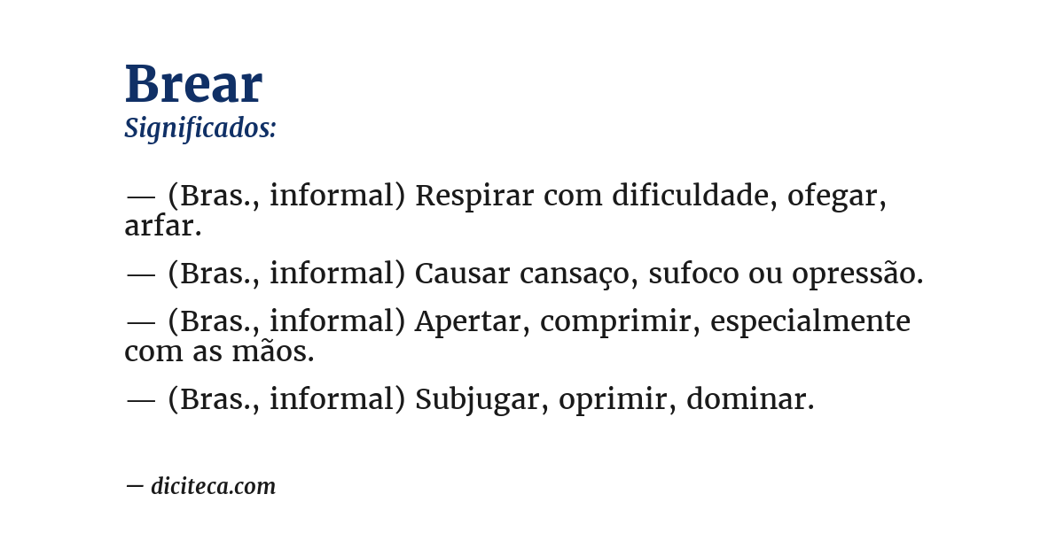 Significado de brear