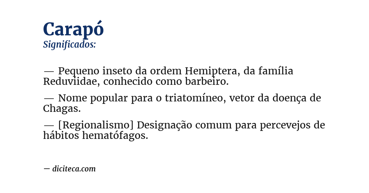 Significado de carapó