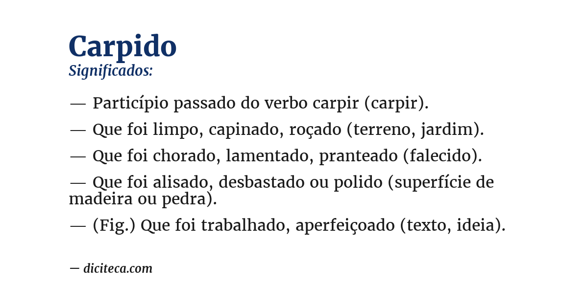 Significado de carpido